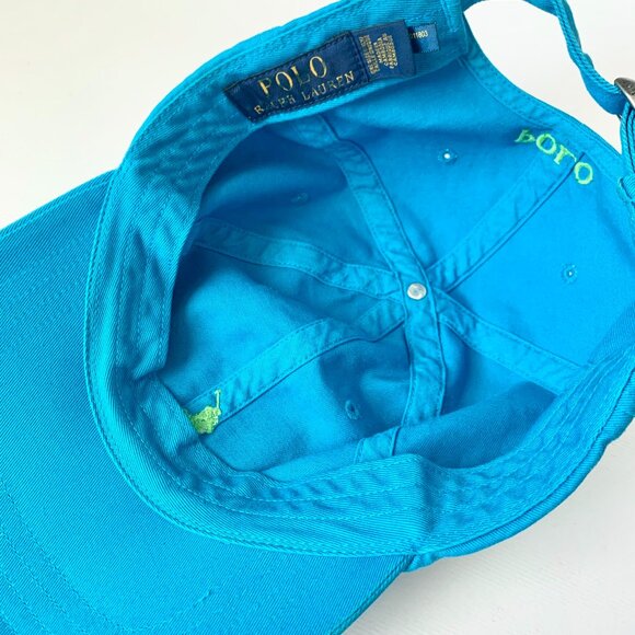 Polo Ralph Lauren Blue Green Hat Pony Costal Old Money Luxury Prep Streetwear - Picture 9 of 12